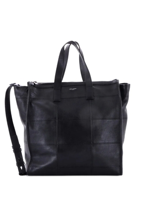 Saint Laurent Pre-Owned Convertible Zip Shopper Patchwork Leather Large tote bag - Black