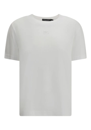 Dolce & Gabbana logo-embroidered T-shirt - White