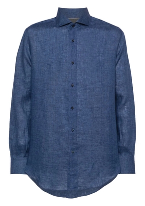 Brunello Cucinelli chambray linen shirt - Blue
