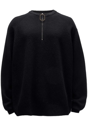 JW Anderson crew-neck raglan-sleeves jumper - Black
