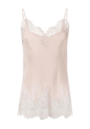 Gold Hawk lace-trim top - Pink