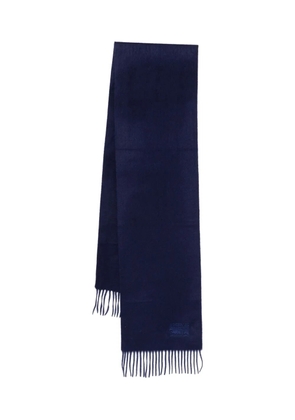 Paul Smith fringed-trim cashmere scarf - Blue