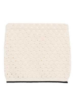 FRAME The Bauble crochet-knit mini skirt - Neutrals