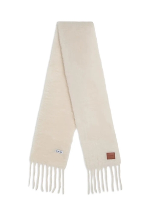 LOEWE brushed-finish scarf - White