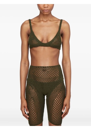 Isa Boulder Explore crochet-knit bra - Green