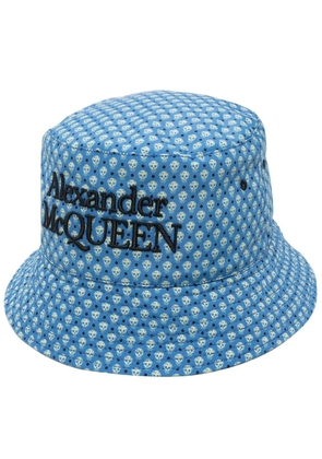 Alexander McQueen Skull-print bucket hat - Blue