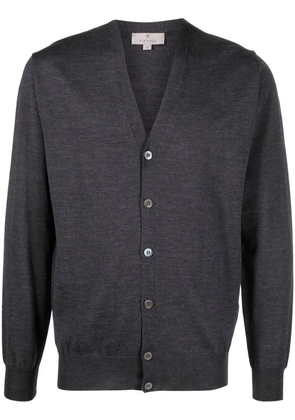 Canali button-up knitted cardigan - Grey