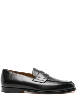 Doucal's high-shine leather loafers - Black