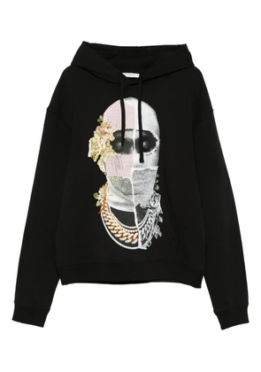 Ih Nom Uh Nit Future Mask cotton hoodie - Black
