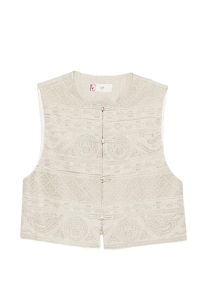 HUI MILANO patterned buttoned waistcoat - Neutrals