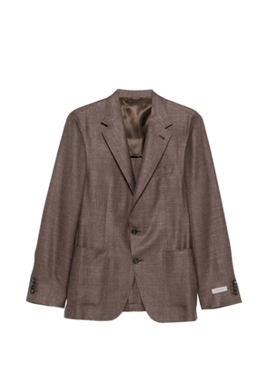 Canali Kei notched-lapel blazer - Brown