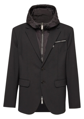 DSQUARED2 single-breasted hooded blazer - Black