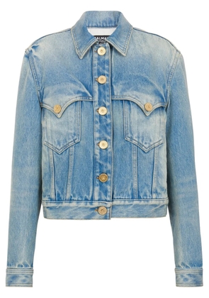 Balmain stonewashed denim jacket - Blue