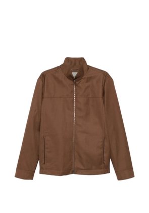 Canali zip-up shirt jacket - Brown