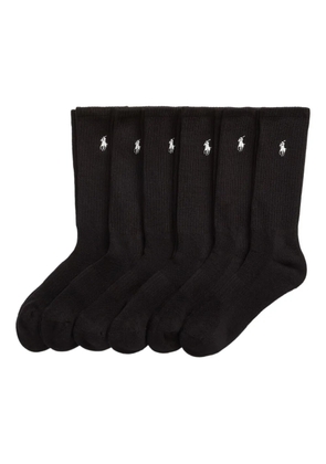Polo Ralph Lauren Polo Pony-motif socks (pack of six) - Black