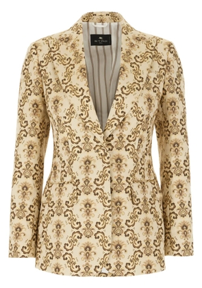 ETRO embroidered blazer - Neutrals