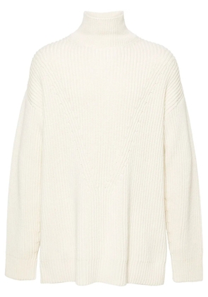 Jil Sander ribbed wool jumper - White