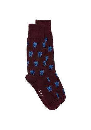 Paul Smith Miro Cat printed socks - Purple