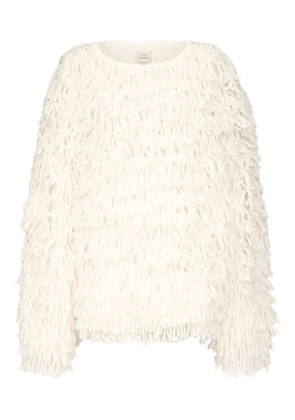 LouLou de Saison fringe wool sweater - White