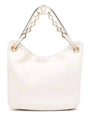 Valentino Garavani VLogo Moon leather tote bag - White