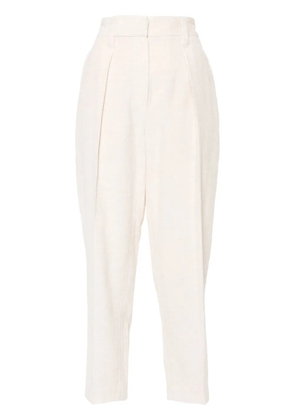 Brunello Cucinelli pressed-crease corduroy trousers - Neutrals