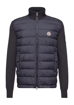 Moncler Padded logo-patch knitwear - Black