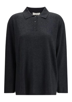 Lisa Yang Caisa buttoned collar polo top - Grey