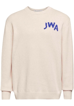 JW Anderson intarsia logo jumper - Neutrals