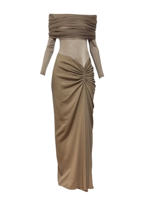 Christopher Esber Sonora off-the-shoulder dress - Neutrals
