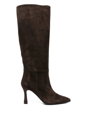 Evaluna 90mm suede pointed-toe knee-high boots - Brown