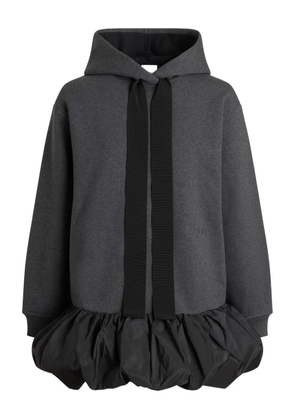 Patou hooded ruffle-hem dress - Grey