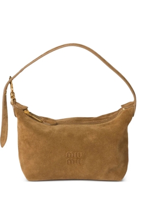 Miu Miu suede shoulder bag - Brown