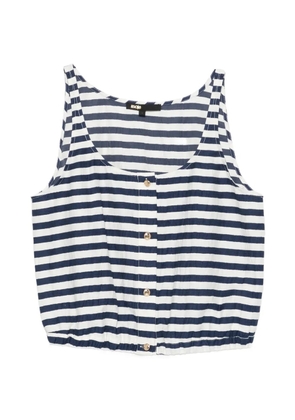Maje striped-pattern button-fastening top - Blue