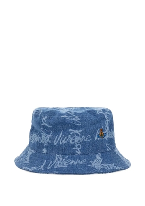 Vivienne Westwood Orb-embroidered bucket hat - Blue