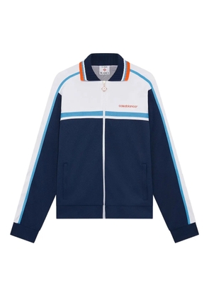 Casablanca panelled zip-up jacket - Blue
