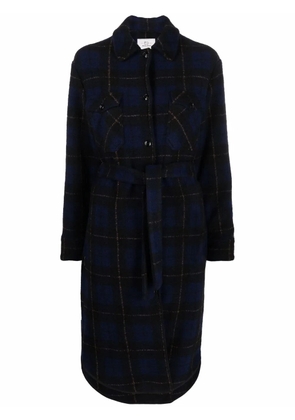 Woolrich tartan-check coat - Blue