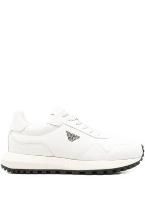 Emporio Armani logo-plaque sneakers - White