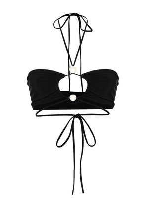Magda Butrym pearl-detailed bandeau bikini top - Black