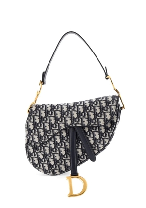 Christian Dior Pre-Owned Saddle Handbag Oblique Canvas Medium shoulder bag - Blue