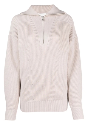 MARANT ÉTOILE Benny half-zip sweater - Neutrals