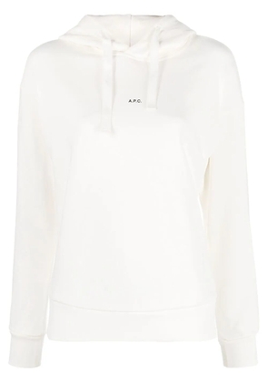 A.P.C. Christaina logo-print hoodie - White