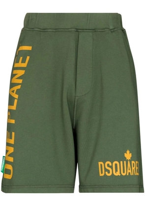 DSQUARED2 logo-print track shorts - Green