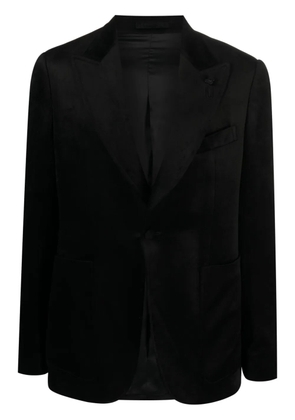 Lardini brooch-detail single-breasted blazer - Black