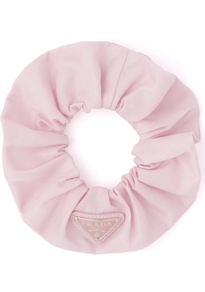 Prada Re-Nylon triangle-logo scrunchie - Pink