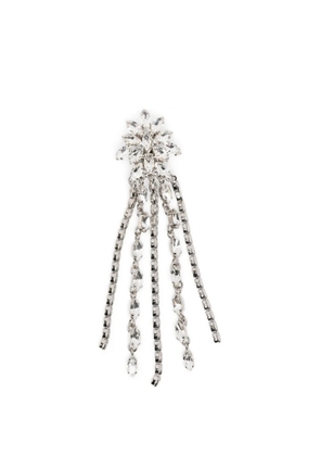Alessandra Rich floral chain earrings - Silver