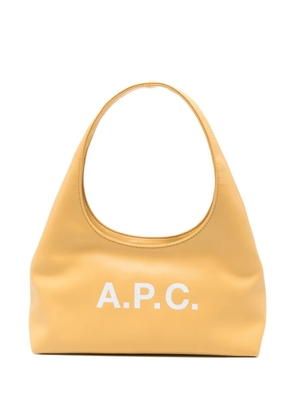 A.P.C. logo-print soulder bag - Yellow