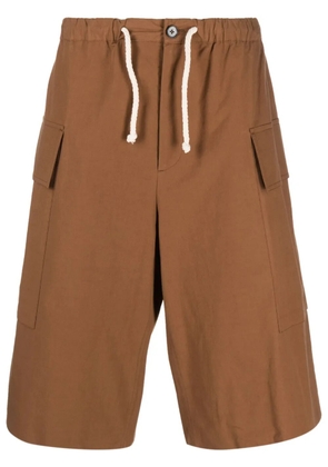 Jil Sander cargo cotton shorts - Brown