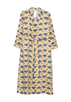 'S Max Mara belted silk dress - Neutrals