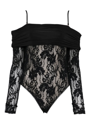 ZIMMERMANN Rebellion draped lace bodysuit - Black