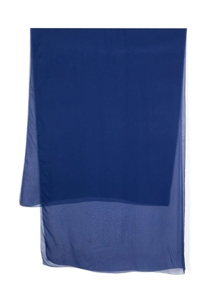Max Mara finished edge silk scarf - Blue